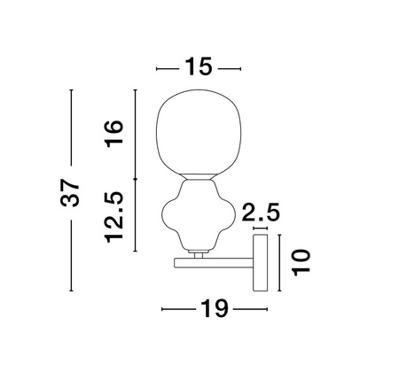 Kinkiet wewnętrzny VILROSA (LE44571) - Luces Exclusivas