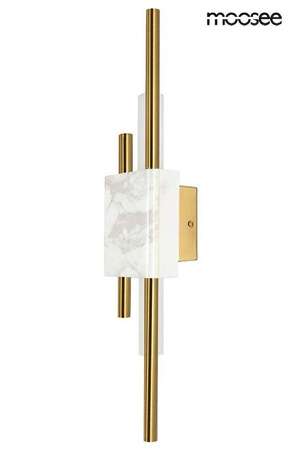 MOOSEE lampa ścienna EVANS biała / złota (MSE010100282) - Moosee