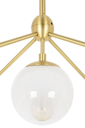 Lampa wisząca PLANETARIO 15 GOLD złota - klosze szronione (MD10230G-15.BRASS) - King Home