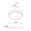 ABA 500 plafon 4x23W, E27, 230V, czarny głęboki (mat struktura) RAL 9005 (1267PC1AE4116) - Cleoni