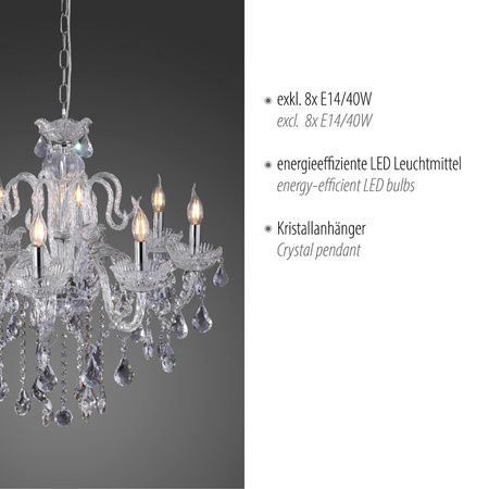 GRACIA LAMPA WISZĄCA TRASPARENTNY (3081-00) - Paul Neuhaus