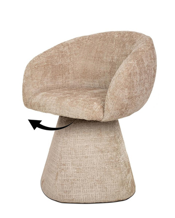 MaMaison krzesło obrotowe PEDRA beżowe (MM1501100298) - MaMaison