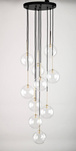 Lampa wisząca NILOS BLACK / GOLD 10 PŁ (5944) - TK Lighting