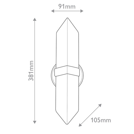 Alabastrowy kinkiet Valencia - 2 źródła światła - Miejski brąz (QN-VALENCIA-2WB-UBZ-AR) - Quintiesse