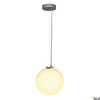 ROTOBALL 25, lampa wisząca, TC-(D,H,T,Q)SE, kolor srebrnoszary/biały, Ø 25cm, maks. 24W (165390) - SLV