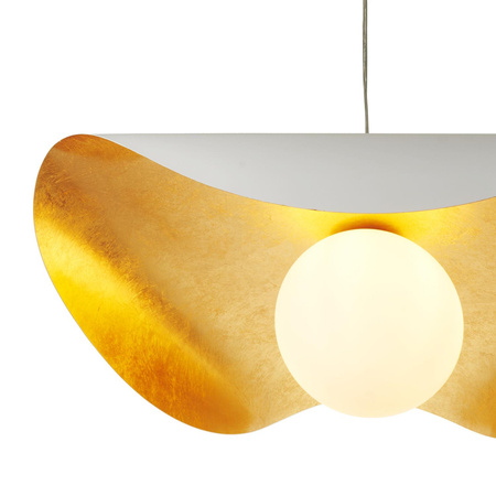 Lampa wisząca ENZO biało złota 80 cm (ST-F22020601-D80 white) - Step into Design