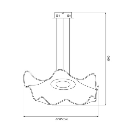 Designerska lampa wisząca do salonu LARGO 16W LED (ML1042) - Milagro