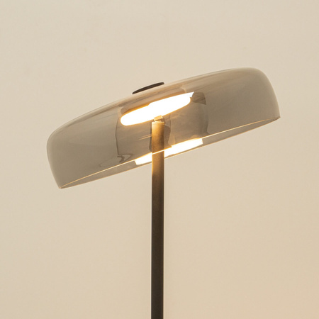 FLOOR LED LIGHT 15W 3000K METAL-GLASS BLACK (23055 Zambelis) - Zambelis