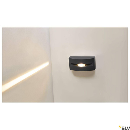 OUT-BEAM FRAME CW, zewnętrzna lampa sufitowa natynkowa i ścienna LED, kolor antracyt, 3000 K (1003518) - SLV