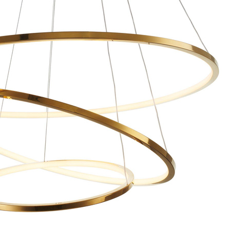 Lampa wisząca CIRCLE SLIM 40+60+80 LED złoty 40 cm + 60 cm + 80 cm (ST-10112P-3) - Step into Design