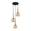 Potrójna lampa wisząca na plafonie Favera (PND-42361-3A-BRO-AMB) - Italux
