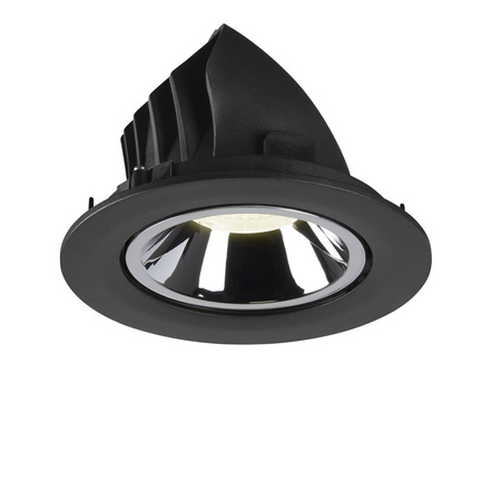 NUMINOS® GIMBLE L, oprawa sufitowa wpuszczana czarna/chromowana, 2700 K 20° (1005977) - SLV