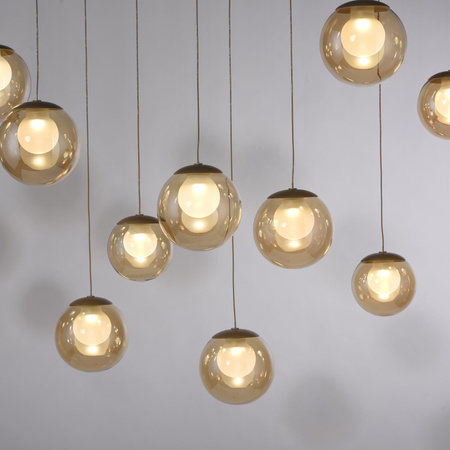 Wisząca lampa na pilota, z regulacją światła i wysokości PURE POPUP BRĄZOWA (2590-97) - Paul Neuhaus