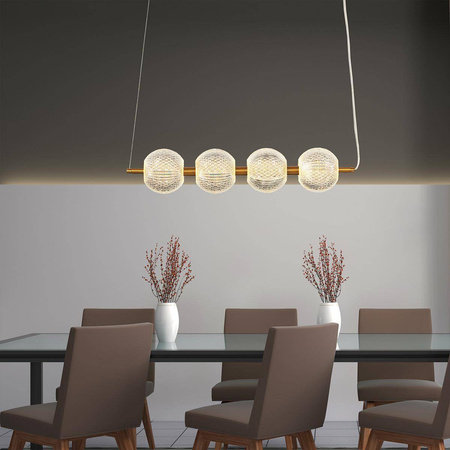 Lampa wisząca Diamond 4 4xLED CCT złota  (LP-2202/4L GD) - Light Prestige