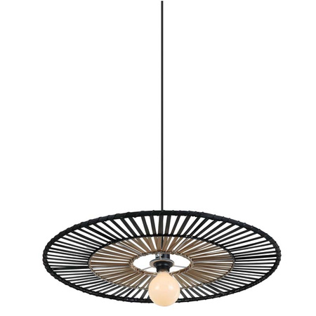 PENDANT LIGHT BAMBOO METAL 1XE27 BLACK (19105 Zambelis) - Zambelis