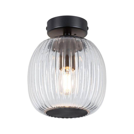 Oprawa sufitowa łazienkowa RUYA E14 max.20W IP44 230V czarny matowy / szkło (PL71145) - PAULMANN