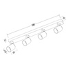 Oprawa Volf Spot Czarny 4xGU10 (ML1295) - Milagro