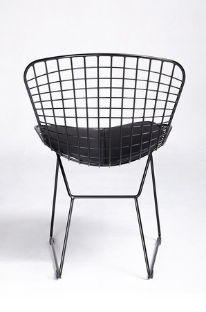 Krzesło NET SOFT czarne - czarna poduszka, metal (MC-020A.B.B) - King Home