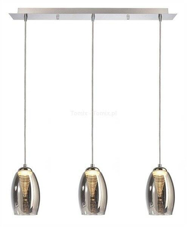 Lampa wisząca Electra potrójna na listwie (D342117) - żyrandol