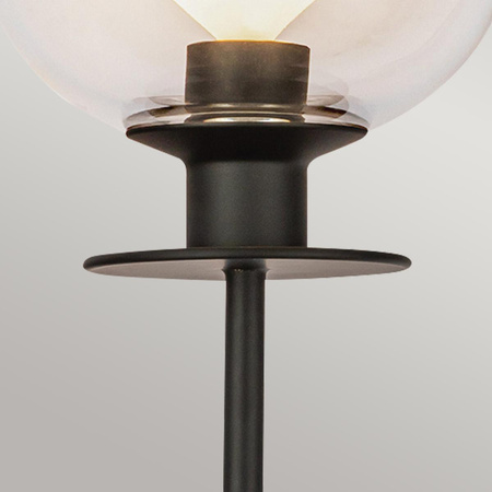 Kinkiet Sylvia - 1 źródło światła - Matowa czerń (ALM-SYLVIA-1WB-BK-CL) - Elstead Lighting
