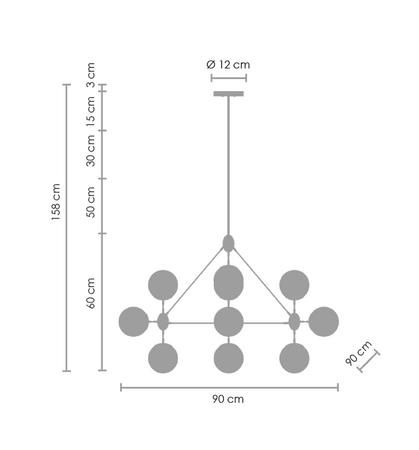 Lampa wisząca ASTRIFERO-10 (ST-9047-10 transparent) - Step into Design