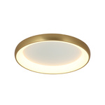 CEILING LIGHT 50W 3000K ALUMINUM & ACRYLIC DIMMABLE BRUSHED ANTIQUE GOLD (2050 Zambelis) - Zambelis