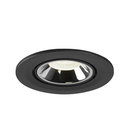 NUMINOS® GIMBLE S, oprawa sufitowa wpuszczana czarna/chromowana 3000 K 20° (1005887) - SLV