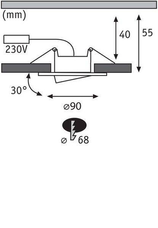Zestaw OW Calla IP65 okrągłe wych LED 10x680lm 4000K 6W 230V czarny matowy (PL92462) - PAULMANN