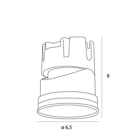 Lampa wpustowa IP65 Spilio MAXLIGHT HM190 4000K MODUŁ LED 10W IP65