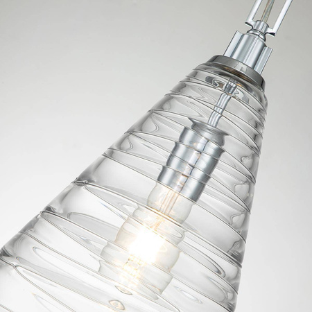 Lampa wisząca Elmore - 1 źródło światła - Polerowany chrom (QN-ELMORE-P-PC) - Quintiesse