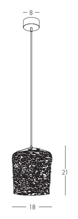 PENDANT LAMP NATURAL BRAIDED WHEAT 1XE27 (22167 Zambelis) - Zambelis