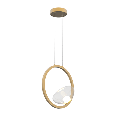 PENDANT LED LIGHT 7W 3000K ALUMINIUM-GLASS GOLD (23028 Zambelis) - Zambelis