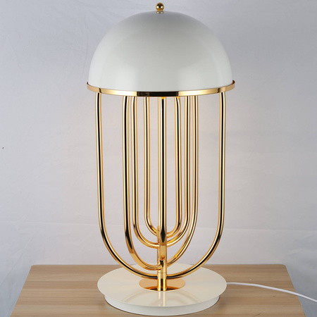 Lampa stołowa DOLCE VITA biało - złota (ST-1602 white) - Step into Design