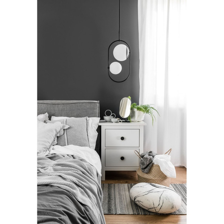 KOBAN C czarna sufitowa lampa wisząca z podwyższoną szczelnością IP44 (KOC222PS0) - Ummo