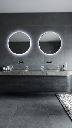 Podświetlane,ściemnialne lustro MAXLIGHT W0387 MIRROR ⌀80 cm