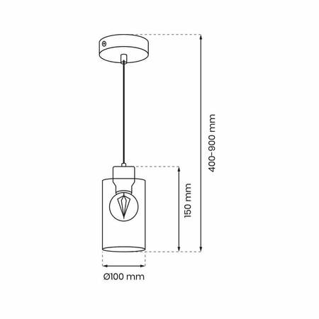 Lampa wisząca MADERA 1xE27 (MLP8554) - Milagro