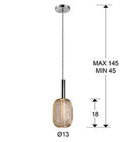 Micron lampa wisząca 1L (413503) - Schuller