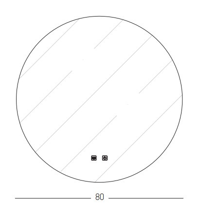 LED MIRROR 36W 4000K ROUND (22068 Zambelis) - Zambelis