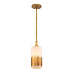 Lampa wisząca Sawgrass - 1 źródło światła - Płatkowe złoto (QN-SAWGRASS-MP-DG-O) - Quintiesse