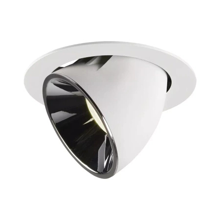 NUMINOS® GIMBLE XL, oprawa sufitowa wpuszczana biała/chromowana 3000 K 55° (1006064) - SLV