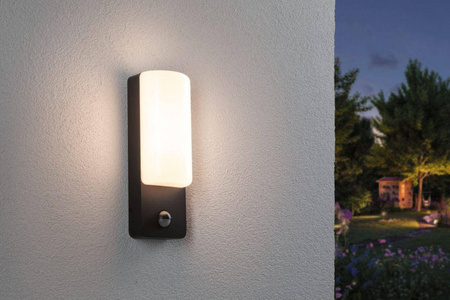 Oprawa elewacyjna BONNIE LED PIR 8.5W 560lm 2200-3000K IP44 230V antracyt aluminium (PL94853) - PAULMANN