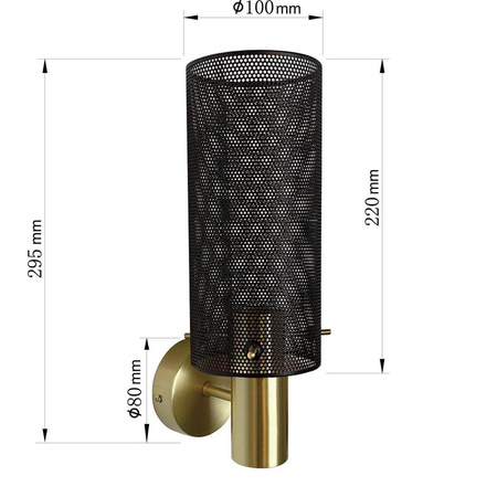 Kinkiet Tirana 1xE27 czarny (LP-945/1W BK) - Light Prestige