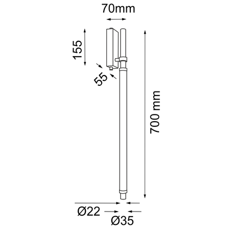 ASTAKO K - kinkiet - patyna mat - 3000K (4059) - ANTIGO