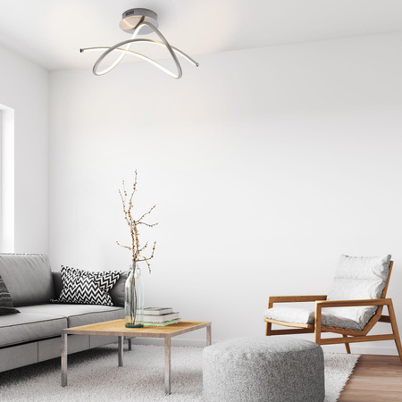 VIOLETTA LAMPA SUFITOWA STALOWY (15441-55) - Paul Neuhaus