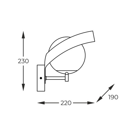 Kinkiet NELA czarno-złota (1140) - Zuma Line
