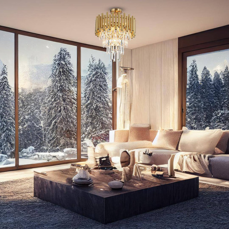 Lampa sufitowa MADISON GOLD 9xE14 (ML8806) - Milagro