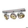 KALU, lampa ścienna i sufitowa, trzypunktowa, QPAR111, okrągła, szczotkowane aluminium, maks. 225 W (147326) - SLV