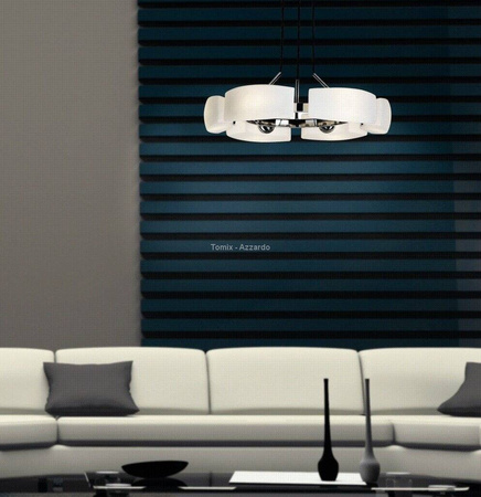 Lampa wisząca, żyrandol FIONA 6 chrom/ biel (MD1029-6 | AZ0123) Azzardo