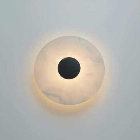 Marmurowy kinkiet Dalinia 1xLED czarny (WL0114-BK) - Yaskr