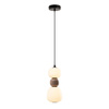 MAXLIGHT P0628 LAMPA WISZACA MODERN 13W, OPAL + MEDIUM BROWN
